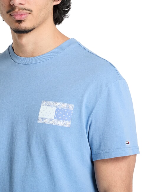 TH JEANS Paisley flag print t-shirt Colorado blue - T-shirt