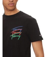 TOMMY HILFIGER TH JEANS Short-sleeved T-shirt with multicolored logos black - T-shirt - 3