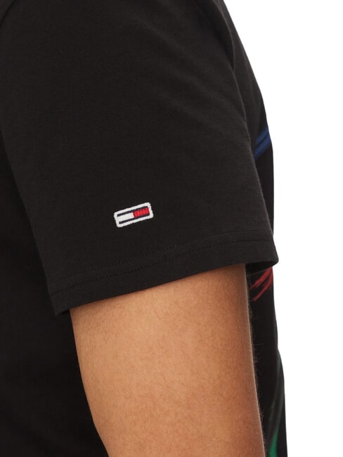 TH JEANS Short-sleeved T-shirt with multicolored logos black - T-shirt