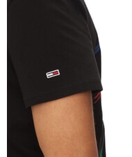 TOMMY HILFIGER TH JEANS Short-sleeved T-shirt with multicolored logos black - T-shirt - 4