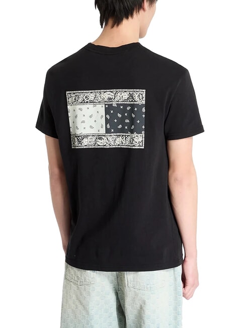 TH JEANS Paisley flag print t-shirt black - T-shirt