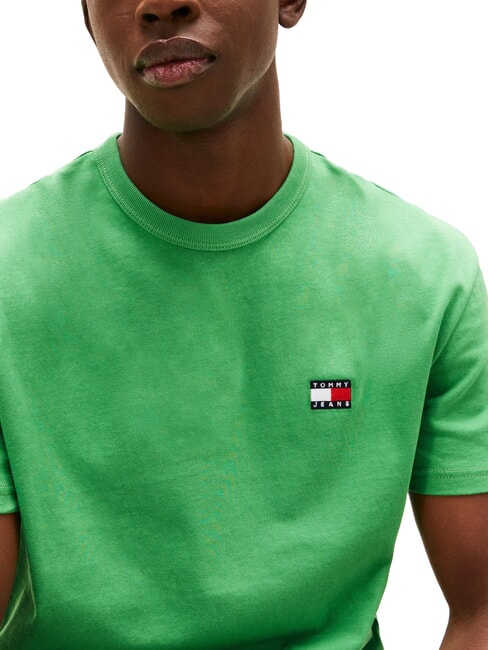 TH JEANS Short-sleeved T-shirt with logo embroidery coastal green - T-shirt