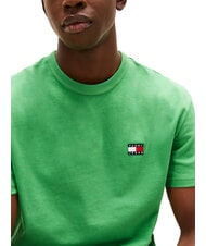 TOMMY HILFIGER TH JEANS Short-sleeved T-shirt with logo embroidery coastal green - T-shirt - 3
