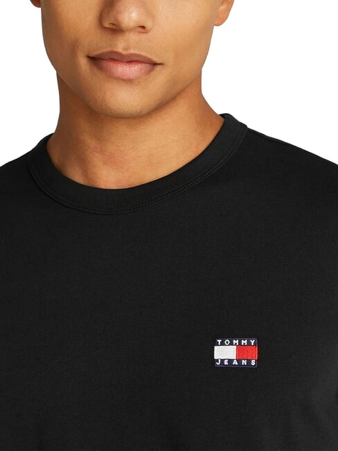 TH JEANS Short-sleeved T-shirt with logo embroidery black - T-shirt