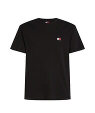 TOMMY HILFIGER TH JEANS Short-sleeved T-shirt with logo embroidery black - T-shirt - 4