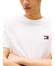 TOMMY HILFIGER TH JEANS Short-sleeved T-shirt with logo embroidery ecru - T-shirt - 3