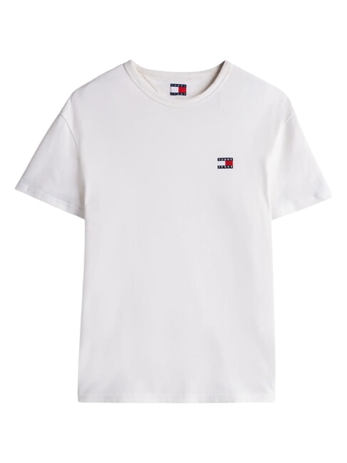 TH JEANS Short-sleeved T-shirt with logo embroidery ecru - T-shirt