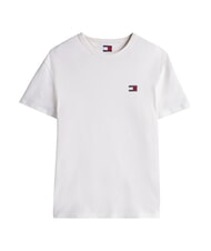 TOMMY HILFIGER TH JEANS Short-sleeved T-shirt with logo embroidery ecru - T-shirt - 4