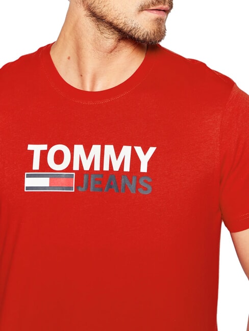 TH JEANS Short-sleeved T-shirt with print deep crimson - T-shirt