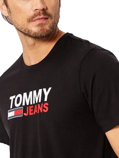 TH JEANS Short-sleeved T-shirt with print black - T-shirt