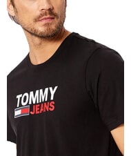 TOMMY HILFIGER TH JEANS Short-sleeved T-shirt with print black - T-shirt - 3