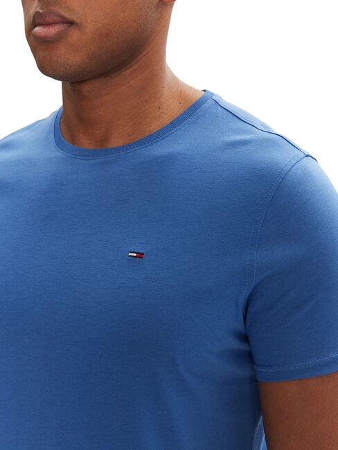 TH JEANS Slim-fit cotton T-shirt blue weather - T-shirt