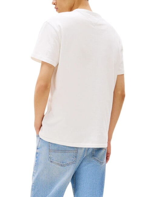 TH JEANS Short-sleeved T-shirt with logo embroidery ecru - T-shirt