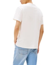 TOMMY HILFIGER TH JEANS Short-sleeved T-shirt with logo embroidery ecru - T-shirt - 2