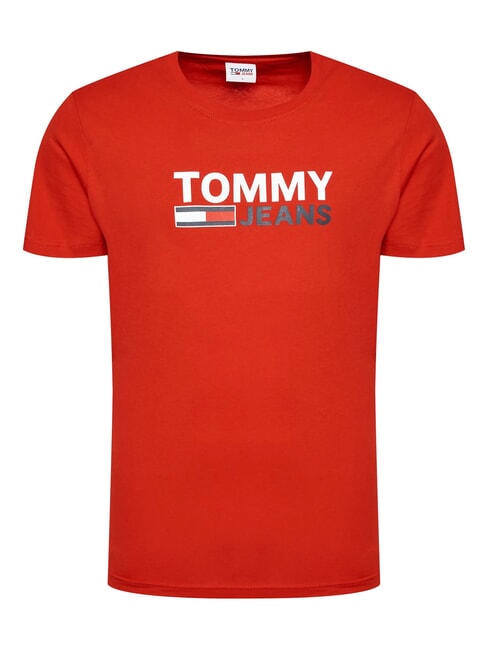 TH JEANS Short-sleeved T-shirt with print deep crimson - T-shirt