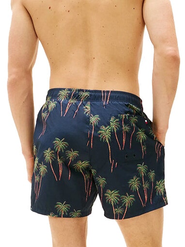 TH Patterned boxer costume palm tropic aop desert sky - Swimwear