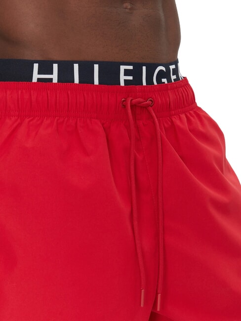 TH Elasticated logo swimsuit medium red - Swimwear