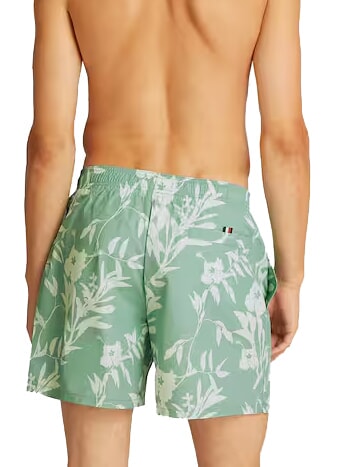 TH Patterned boxer costume diffused logo grid green aop - Swimwear