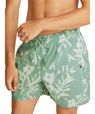 TOMMY HILFIGER TH Patterned boxer costume diffused logo grid green aop - Swimwear - 3