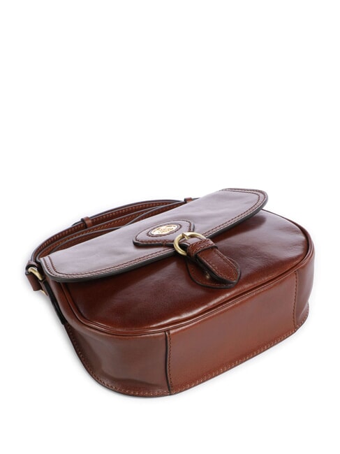 ISADORA Leather shoulder bag with flap BROWN - Women&rsquo;s Bags