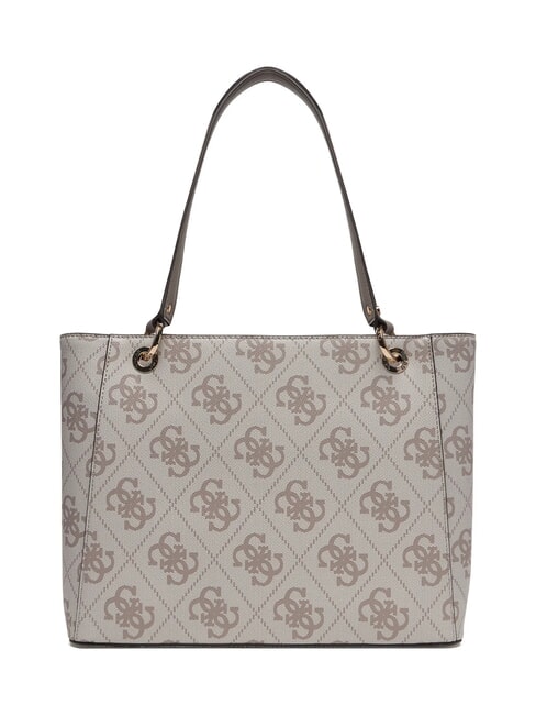 NOELLE 2 4G Logo Print Shoulder Tote Bag dark taupe logo - Women&rsquo;s Bags