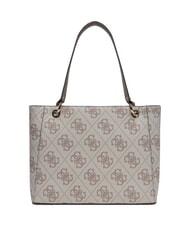 GUESS NOELLE 2 4G Logo Print Shoulder Tote Bag dark taupe logo - Women&rsquo;s Bags - 3