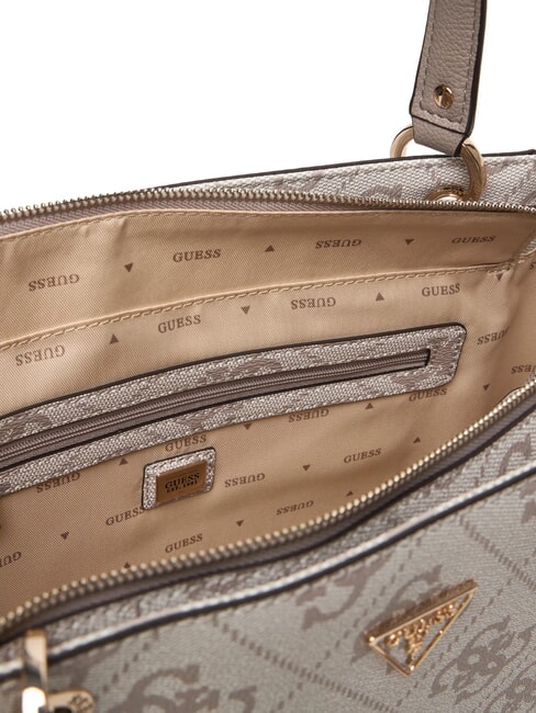 NOELLE 2 4G Logo Print Shoulder Tote Bag dark taupe logo - Women&rsquo;s Bags