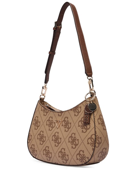 NOELLE 2 4G logo print shoulder bag latte logo / brown - Women&rsquo;s Bags