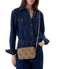 GUESS NOELLE 2 Mini Shoulder Camera Bag latte logo / brown - Women&rsquo;s Bags - 5