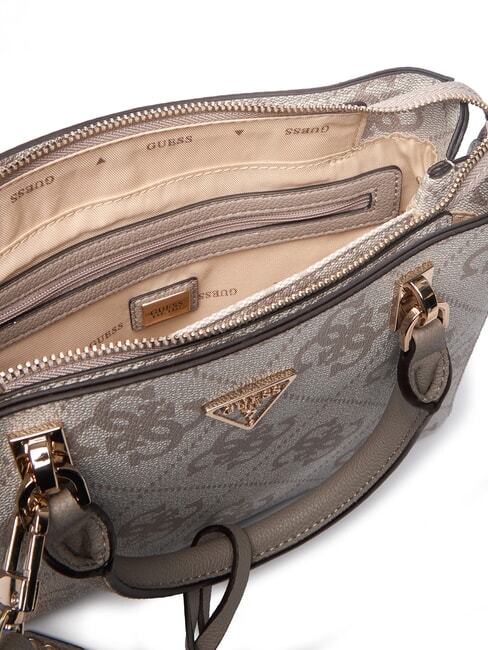 NOELLE 2 Handbag, with shoulder strap dark taupe logo - Women&rsquo;s Bags