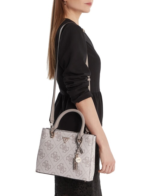 NOELLE 2 Handbag, with shoulder strap dark taupe logo - Women&rsquo;s Bags