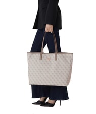 GUESS ECO VICTTORIA Shoulder bag dark taupe logo - Women&rsquo;s Bags - 6