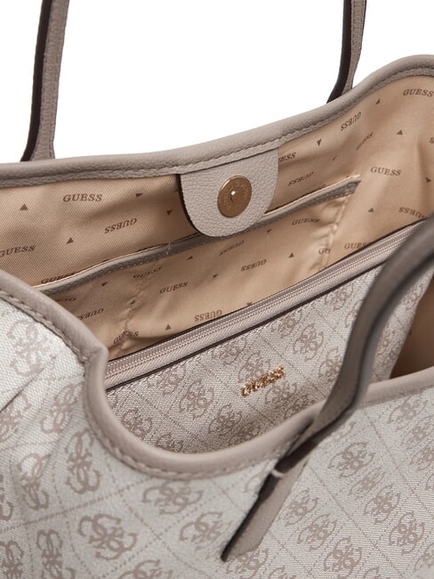 VICTTORIA 2 Shoulder shopper, with clutch dark taupe logo - Women&rsquo;s Bags