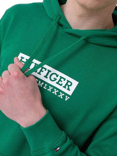 TH Printed hoodie new green - Sweatshirts