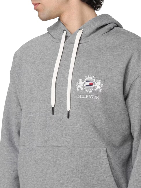 TH Hoodie with crest medium gray heather - Sweatshirts