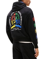 TOMMY HILFIGER TH JEANS Cotton sweatshirt with prints black - Sweatshirts - 2