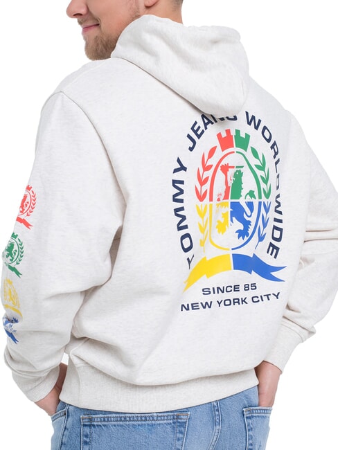 TH JEANS Cotton sweatshirt with prints oat marl htr - Sweatshirts