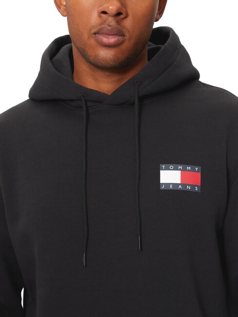 TH JEANS Sweatshirt with pocket and hood black - Sweatshirts