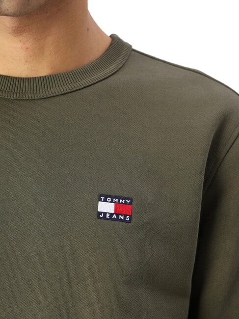 TH JEANS Cotton crewneck sweatshirt fatigue green - Sweatshirts