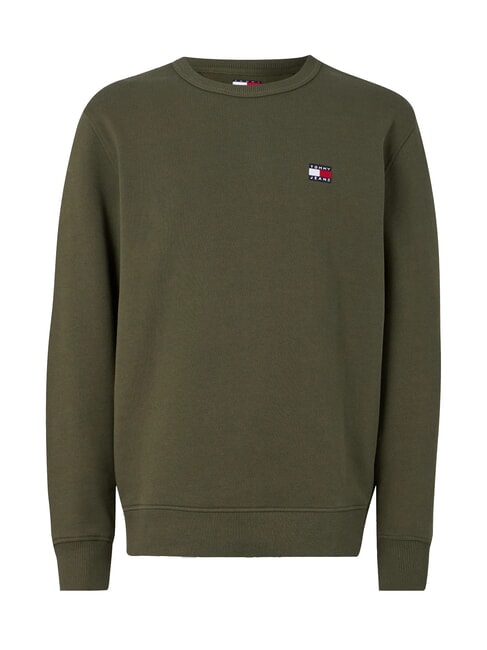 TH JEANS Cotton crewneck sweatshirt fatigue green - Sweatshirts