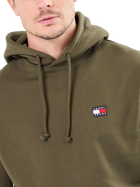 TH JEANS Flag Patch Hoodie fatigue green - Sweatshirts