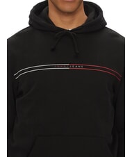 TOMMY HILFIGER TH JEANS Sweatshirt with pocket and hood black - Sweatshirts - 3