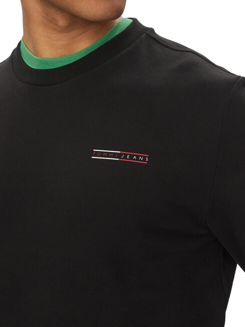 TH JEANS Cotton crewneck sweatshirt black - Sweatshirts