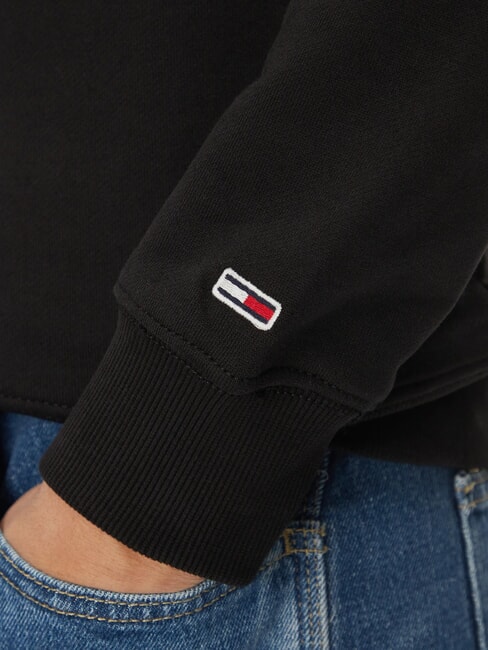 TH JEANS Cotton crewneck sweatshirt black - Sweatshirts