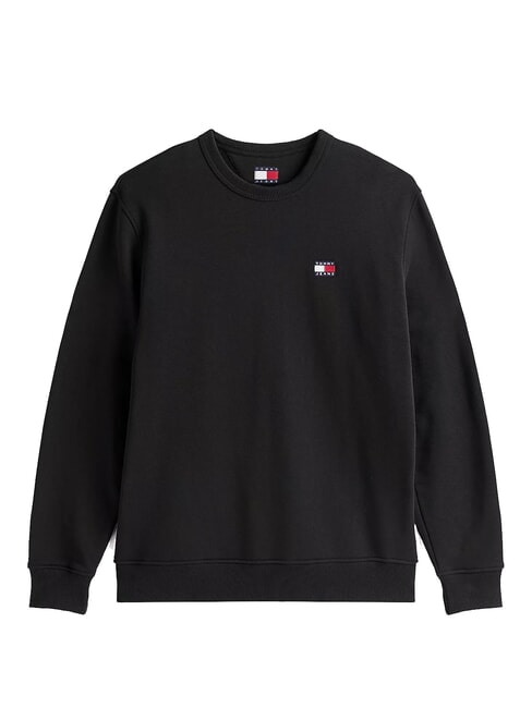 TH JEANS Cotton crewneck sweatshirt black - Sweatshirts