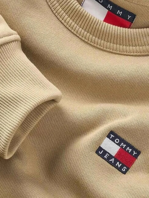 TH JEANS Cotton crewneck sweatshirt relic tan - Sweatshirts