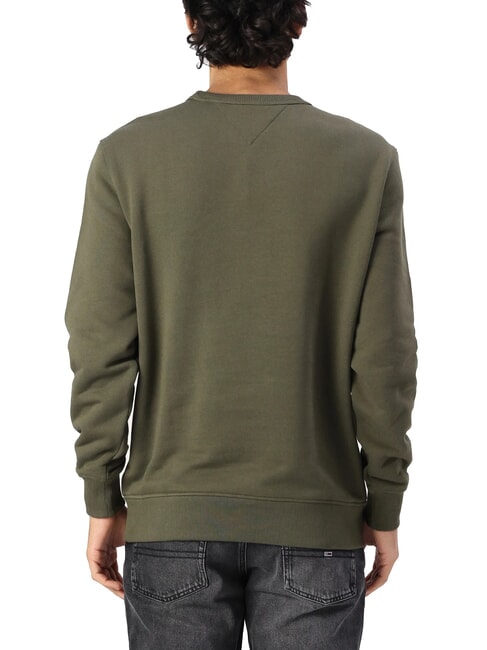 TH JEANS Cotton crewneck sweatshirt fatigue green - Sweatshirts