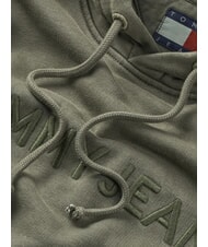 TOMMY HILFIGER TH JEANS Hoodie with logo embroidery fatigue green - Sweatshirts - 6