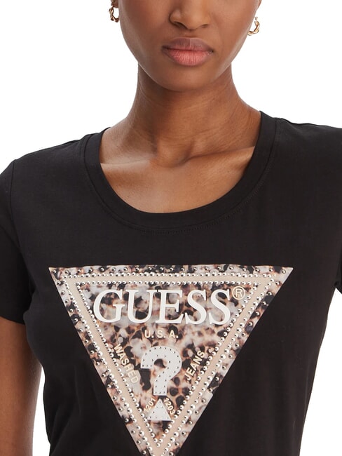 LEO TRIANGLE Short-sleeved T-shirt jetbla - T-shirt