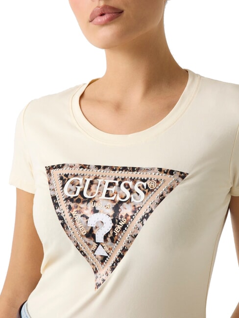 LEO TRIANGLE Short-sleeved T-shirt pearl white - T-shirt